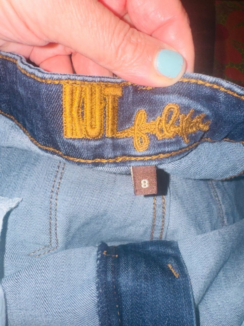 Kut From The Kloth Womens Blue Denim Straight Leg Jeans Size 10 Stretch Comfort - Picture 9 of 9
